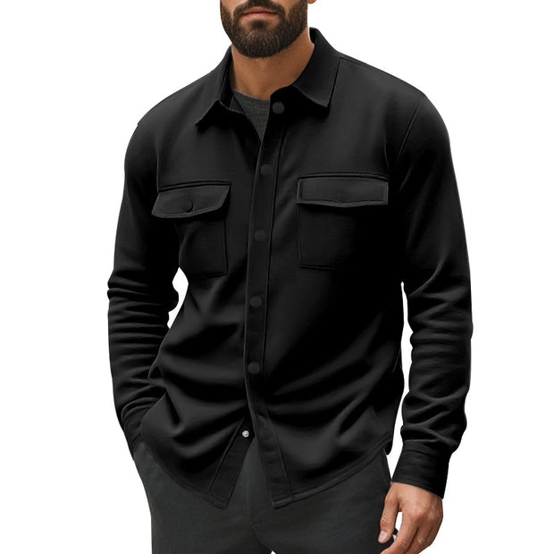 Men's Lapel Multi-pocket Single-breasted Jacket