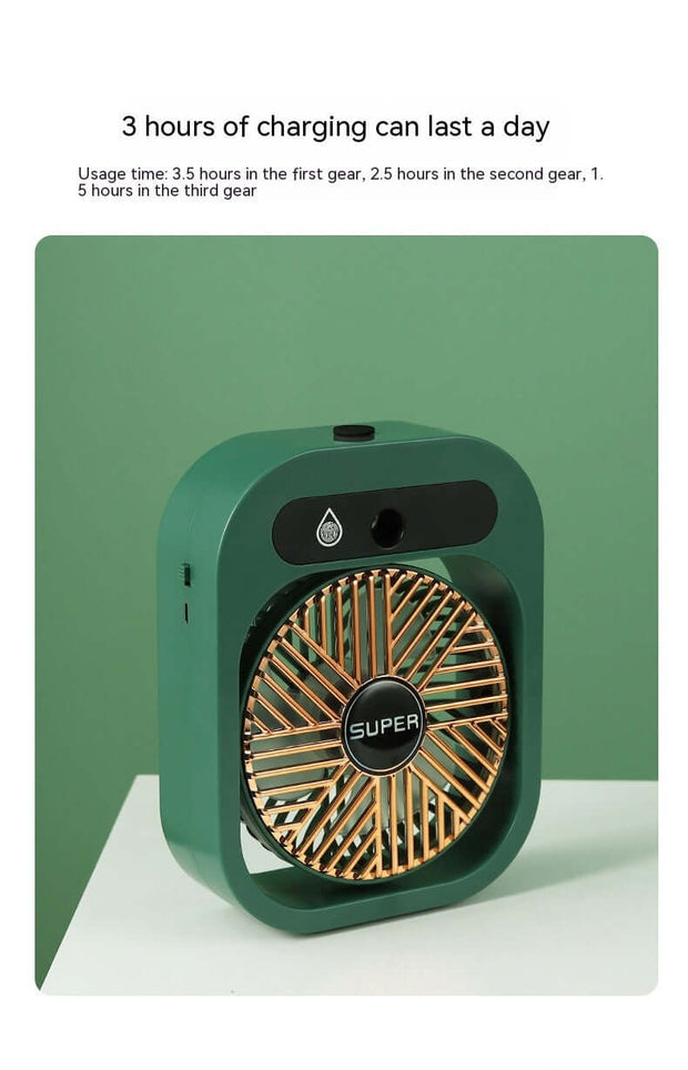 View details for Air Conditioning Fan Desk Misting Fan Air Cooler Cooling USB Rechargeable Humidifier Portable Spray Fan With 3 Wind Speeds Mist Fan For Home Air Conditioning Fan Desk Misting Fan Air Cooler Cooling USB Rechargeable Humidifier Portable Spr