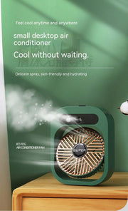 View details for Air Conditioning Fan Desk Misting Fan Air Cooler Cooling USB Rechargeable Humidifier Portable Spray Fan With 3 Wind Speeds Mist Fan For Home Air Conditioning Fan Desk Misting Fan Air Cooler Cooling USB Rechargeable Humidifier Portable Spr