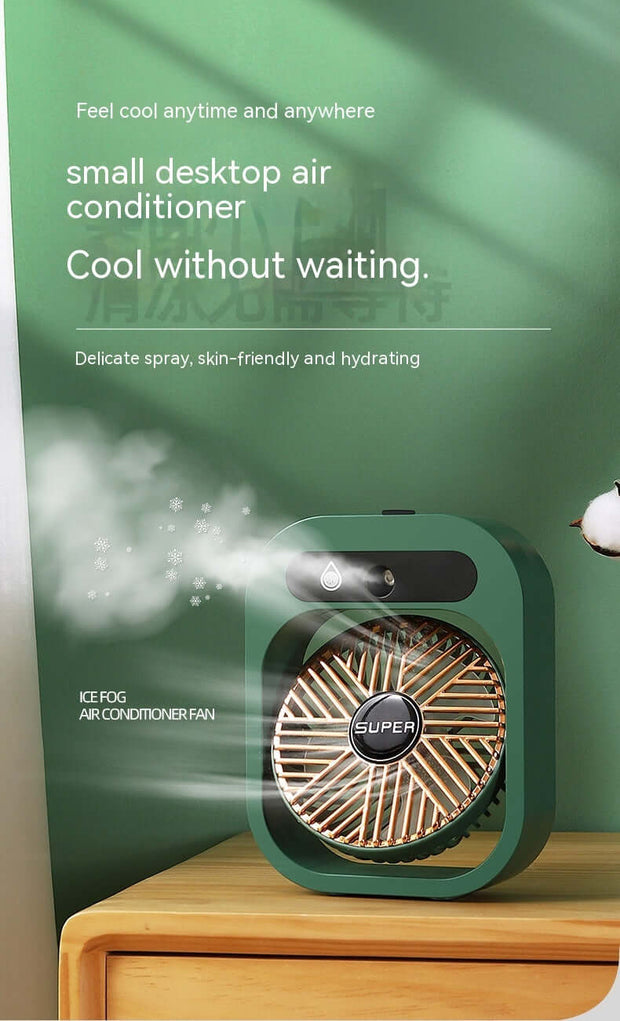 View details for Air Conditioning Fan Desk Misting Fan Air Cooler Cooling USB Rechargeable Humidifier Portable Spray Fan With 3 Wind Speeds Mist Fan For Home Air Conditioning Fan Desk Misting Fan Air Cooler Cooling USB Rechargeable Humidifier Portable Spr