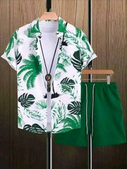 Beach Style Short Sleeve Shirt Men's Suit