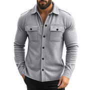 Men's Lapel Multi-pocket Single-breasted Jacket