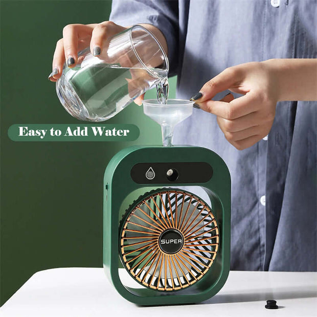 View details for Air Conditioning Fan Desk Misting Fan Air Cooler Cooling USB Rechargeable Humidifier Portable Spray Fan With 3 Wind Speeds Mist Fan For Home Air Conditioning Fan Desk Misting Fan Air Cooler Cooling USB Rechargeable Humidifier Portable Spr