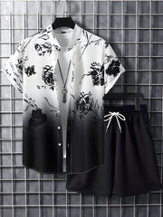 Beach Style Short Sleeve Shirt Men's Suit